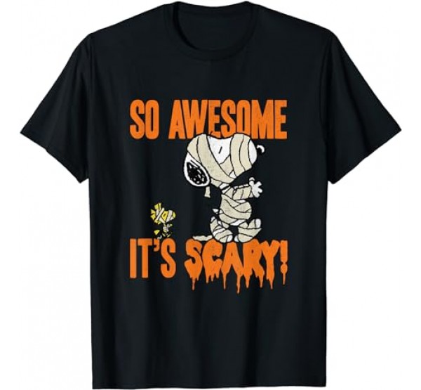  Peanuts Halloween Snoopy Scary Mummy T-Shirt